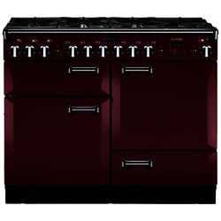 Rangemaster Leckford 110cm Dual Fuel Range Cooker Cranberry/Chrome